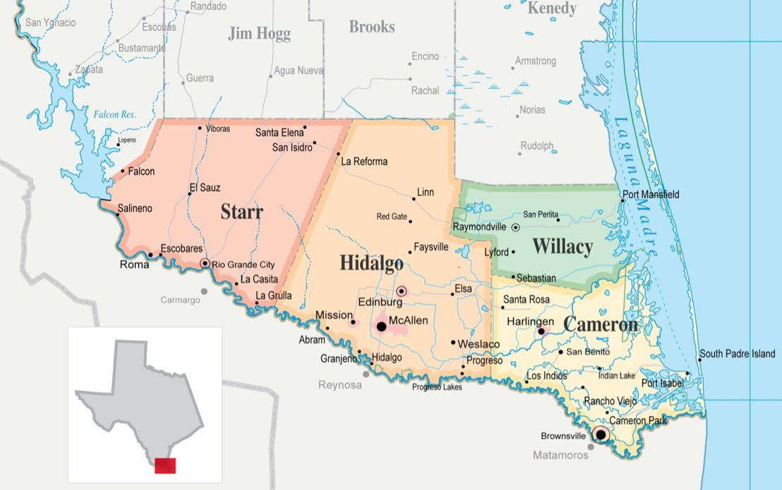 Map of the Rio Grande Valley Area